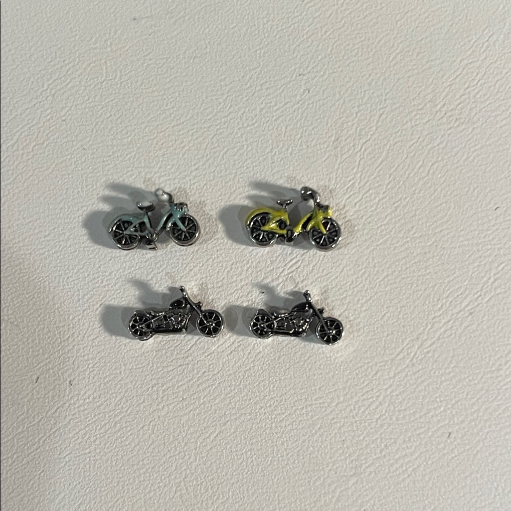 Origami Owl Set Of Motorcycle & Bicycle Charms